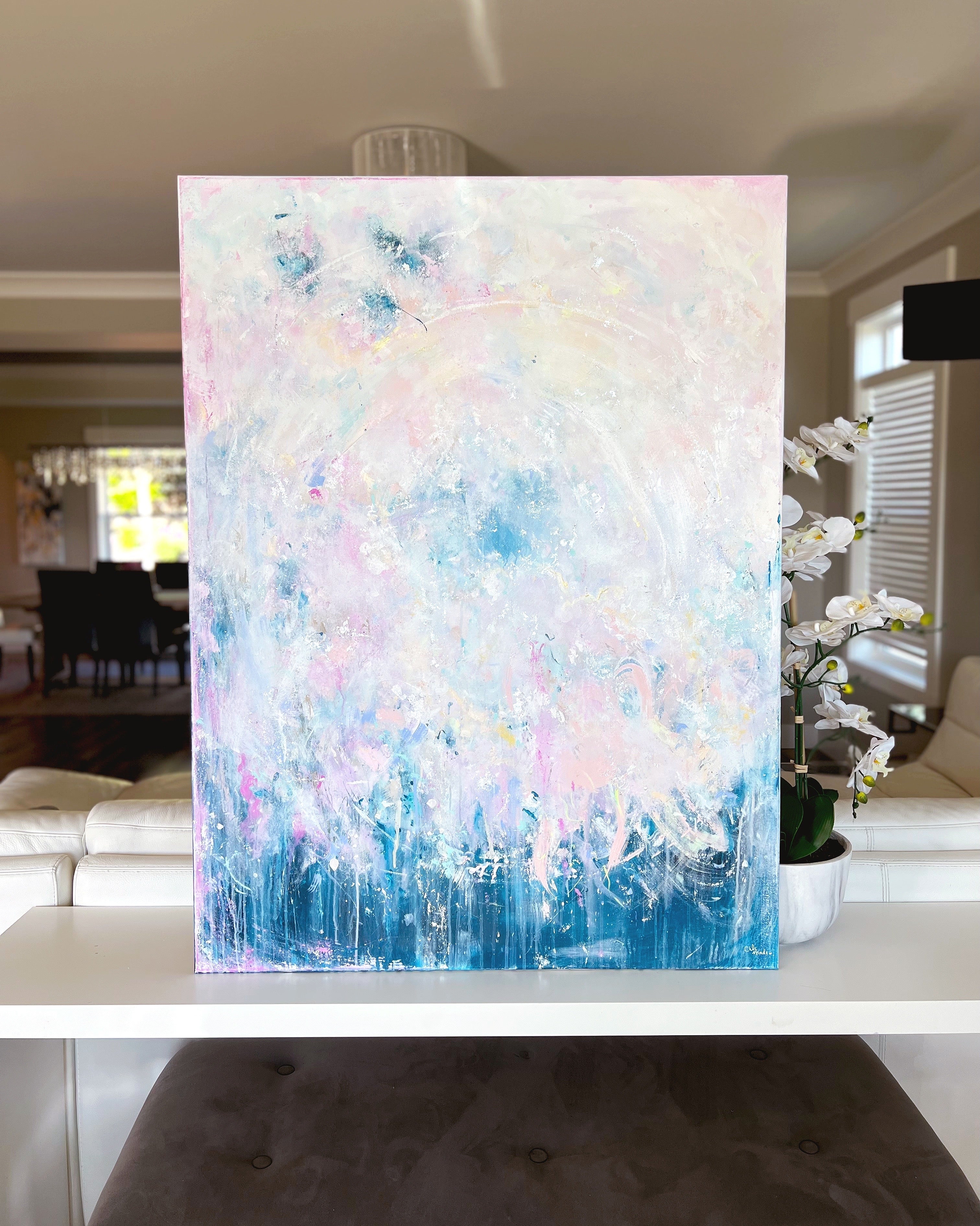 Gold Leafing - Abstract Painting - Modern Home Decor | Chels Made