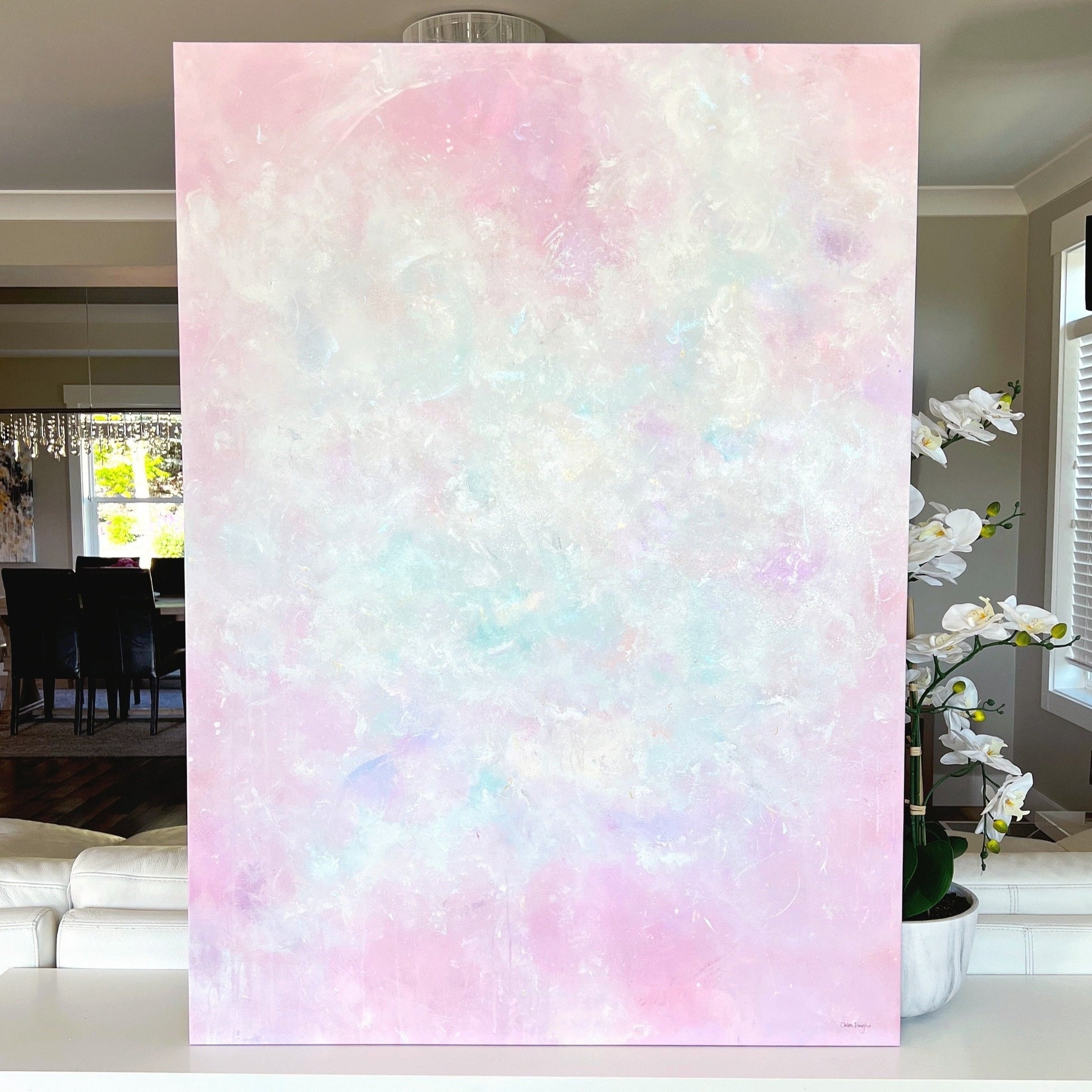 Pink Painting Large Canvas | Chels Made