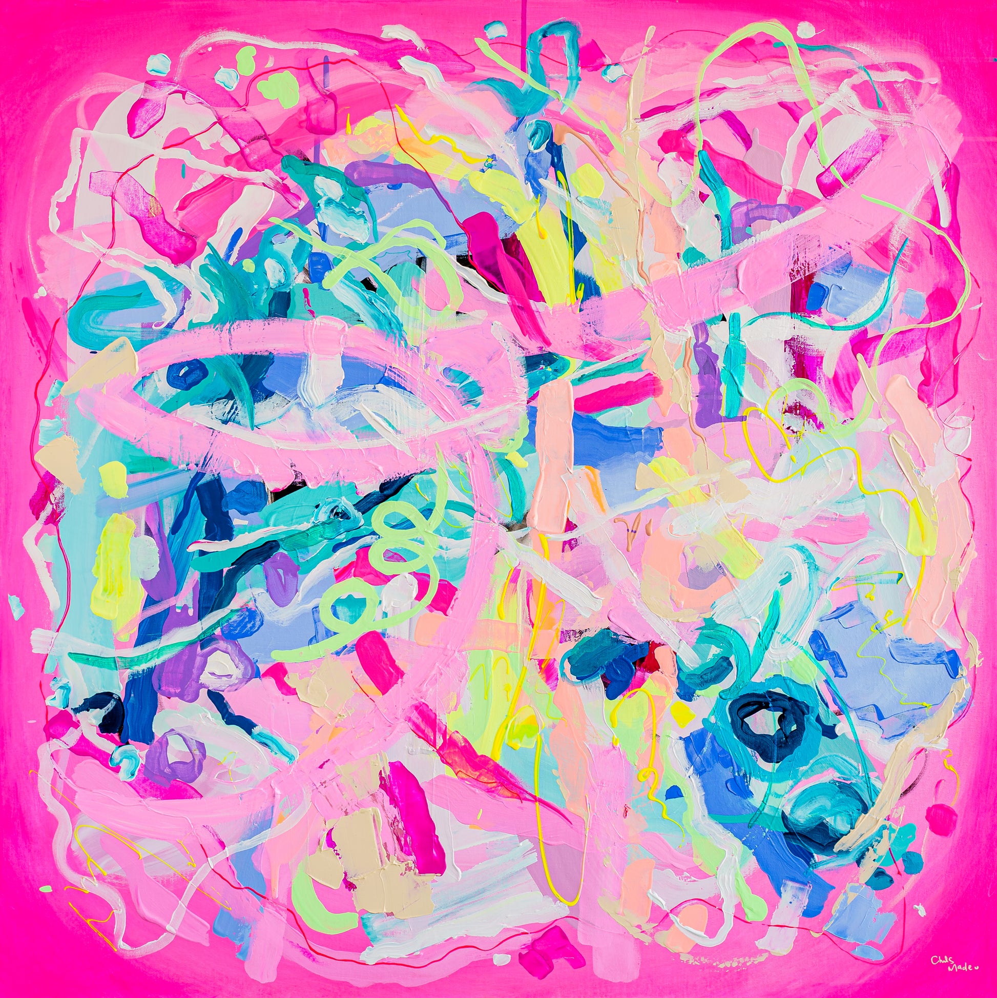 Neon Abstract Painting | Chels Made