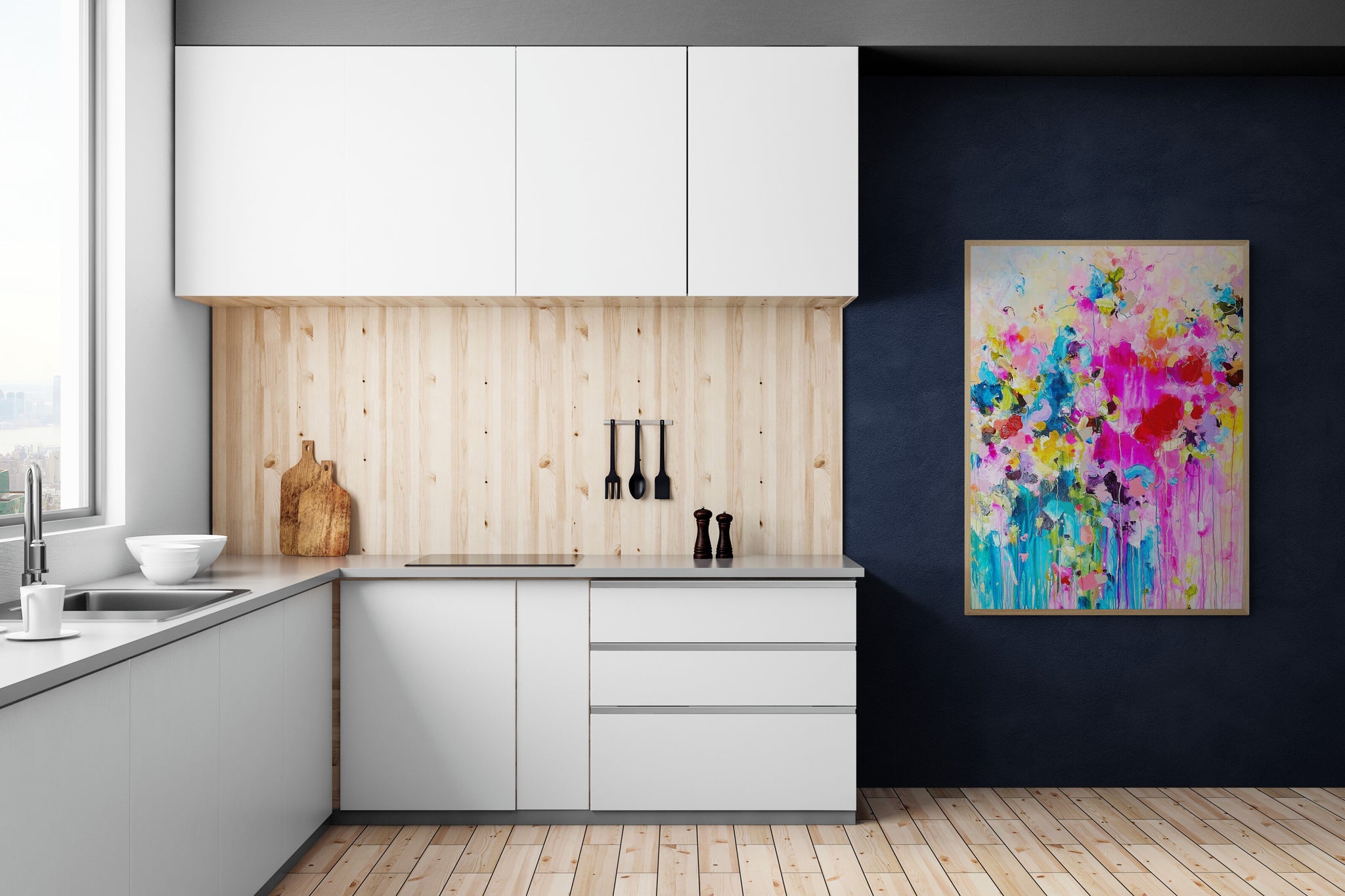 Colorful Flower Original Painting - Abstract Art | Chels Made