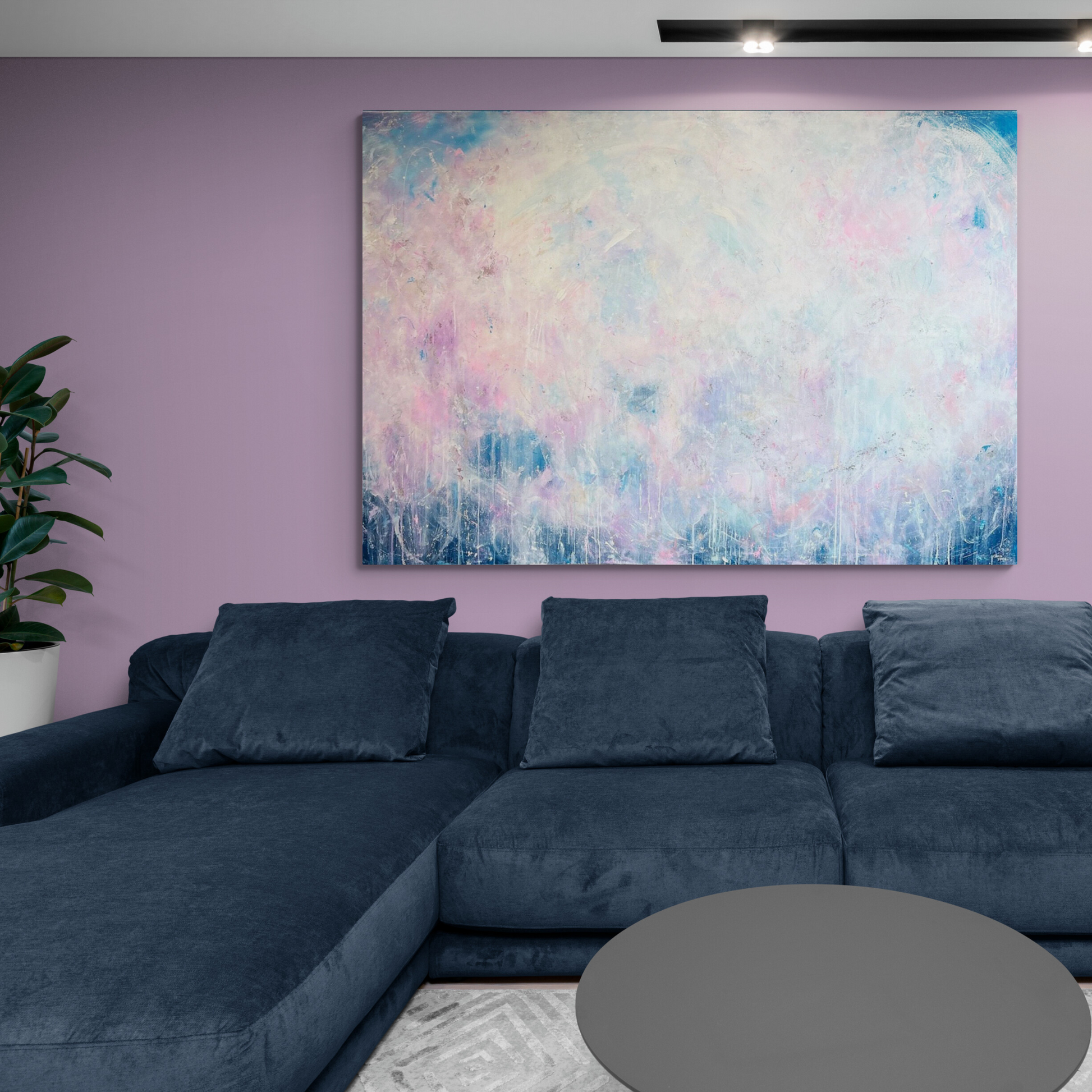 Large Painting For TV Room | Chels Made
