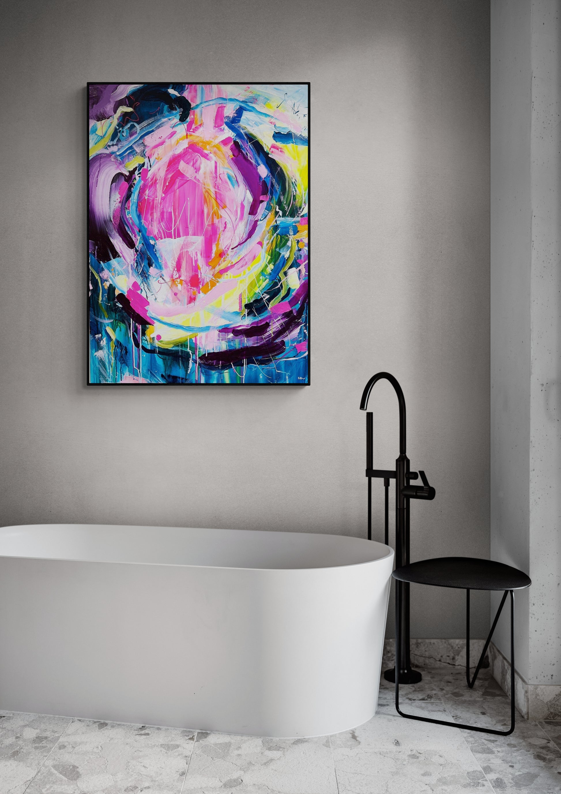 Modern Art For Bathroom | Chels Made